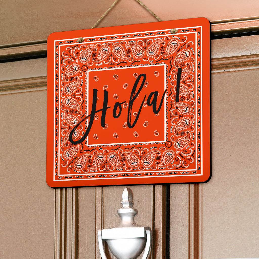 Orange Bandana Door Signs