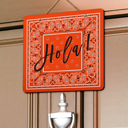 Orange Bandana Door Signs