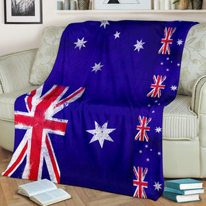 Australian Flags Fleece Throw Blanket
