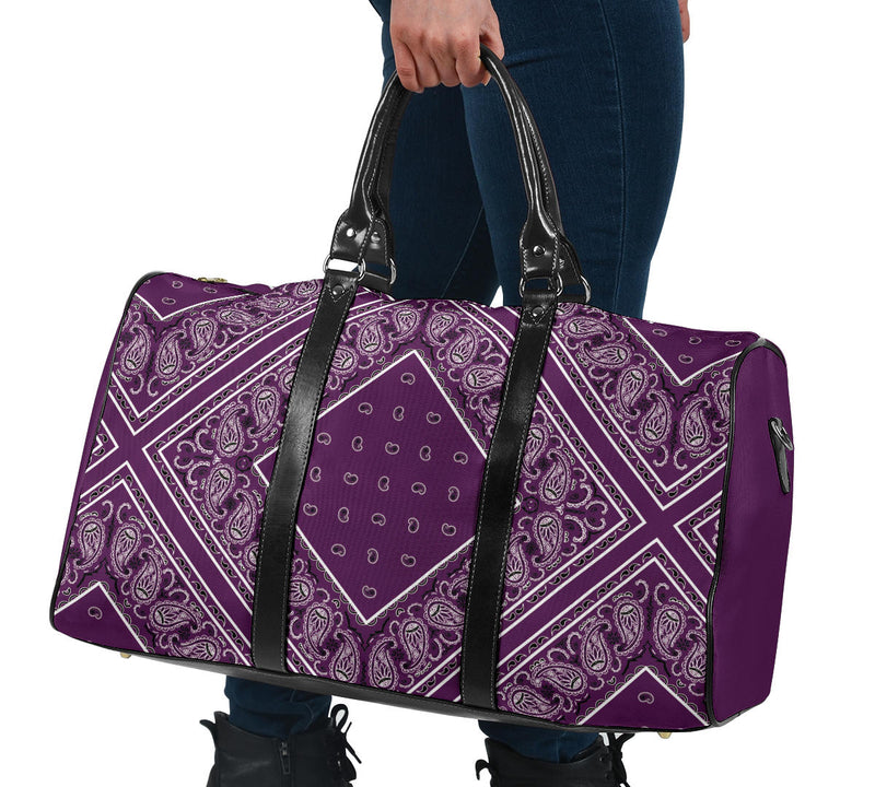 purple bandana luggage