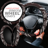 Coffee Brown Bandana Steering Wheel Covers - 3 Styles