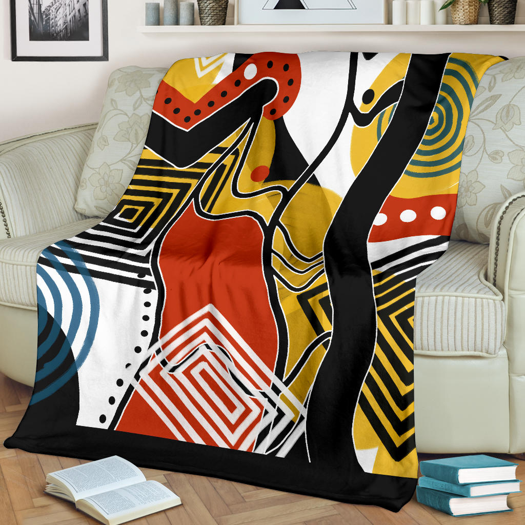 Retro Abstract Premium Blanket