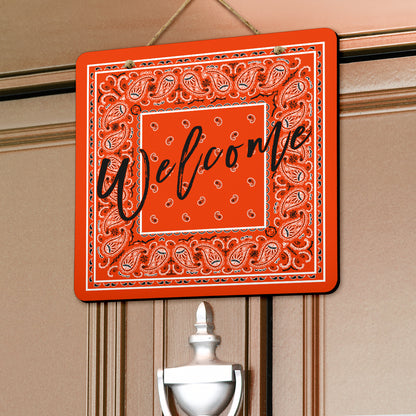 Orange Bandana Door Signs
