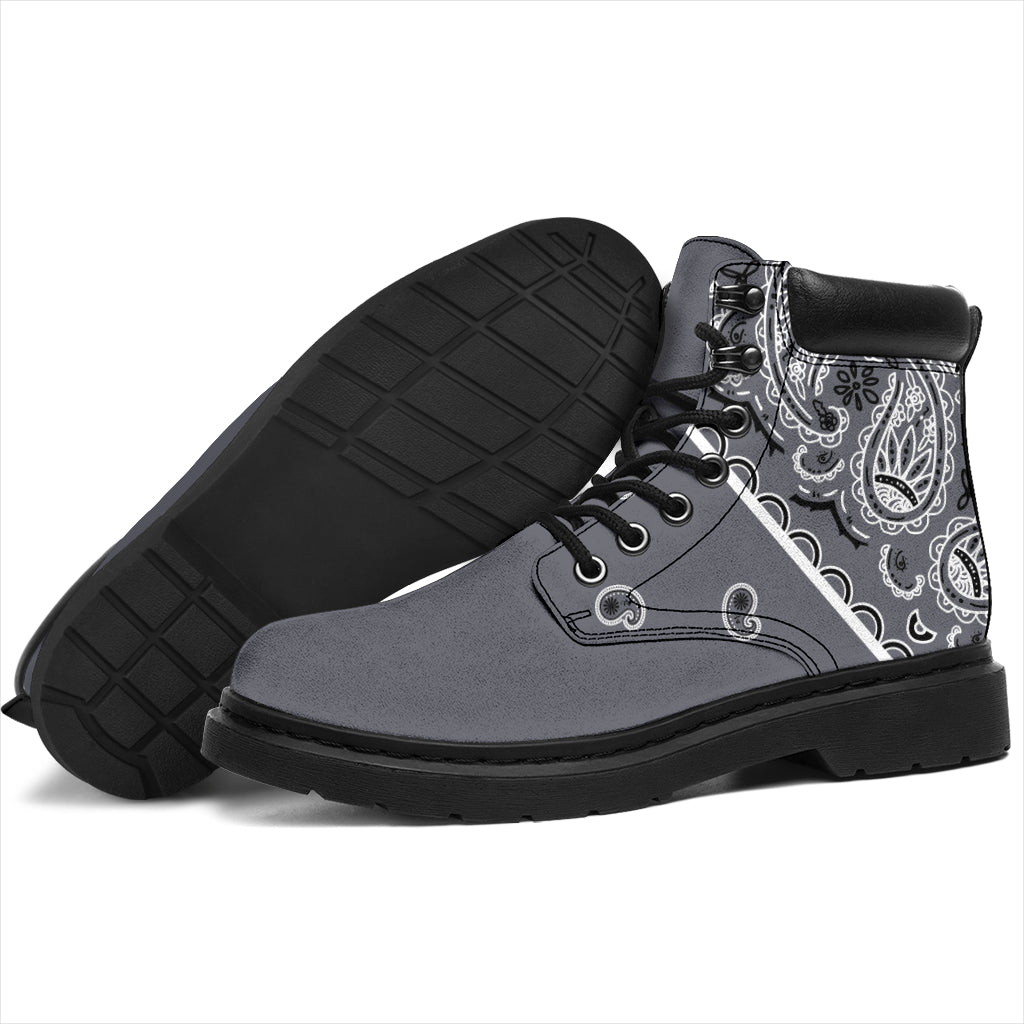 Classic Gray Bandana All Season Boots