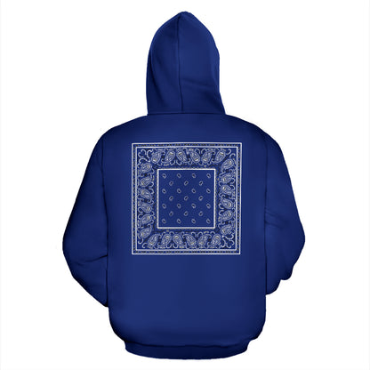 Simple Times Royal Blue Bandana Zip Hoodie