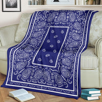 blue fleece bandana blanket