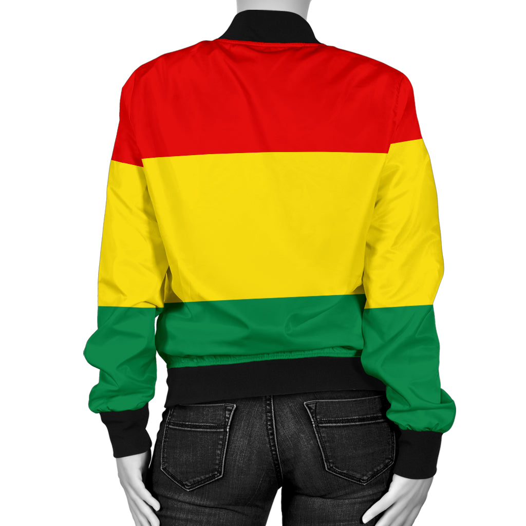 Rasta Flag Women's Bomber Jacket