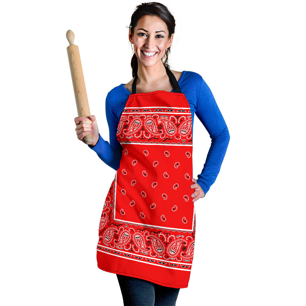 Western Red Big Bandana Apron