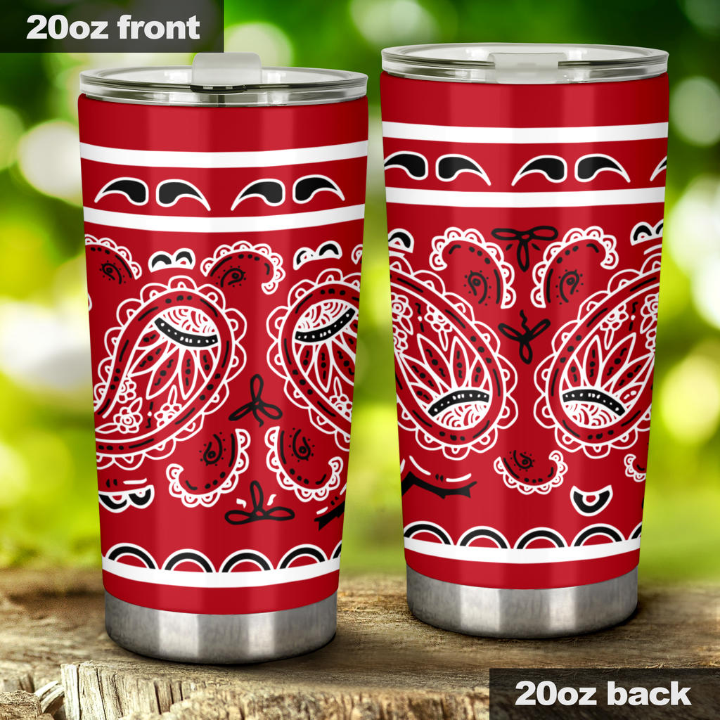 red bandana insulated tumbler