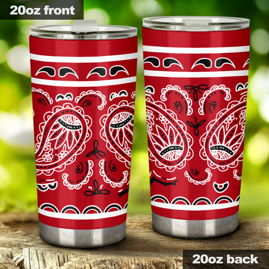 red bandana insulated tumbler