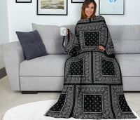 Black and White Bandana Monk Blankets