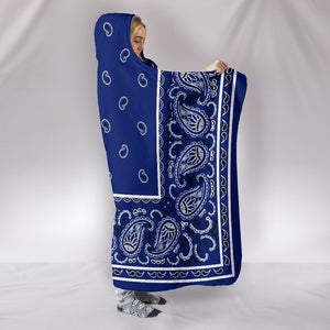 Royal Blue Bandana Hooded Blankets