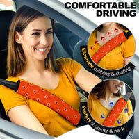 Perfect Orange Bandana Seat Belt Covers - 3 Styles