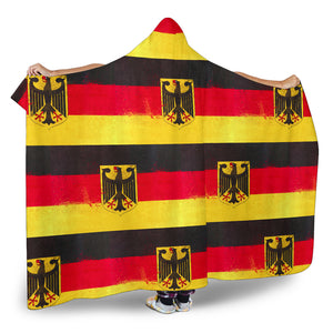 Ultimate German Flag Tiled Hooded Blanket