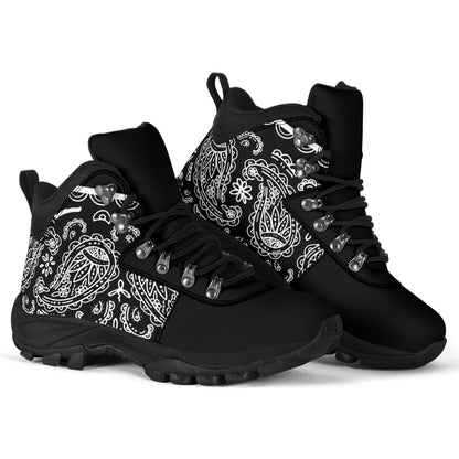 Black Bandana Alpine Boots