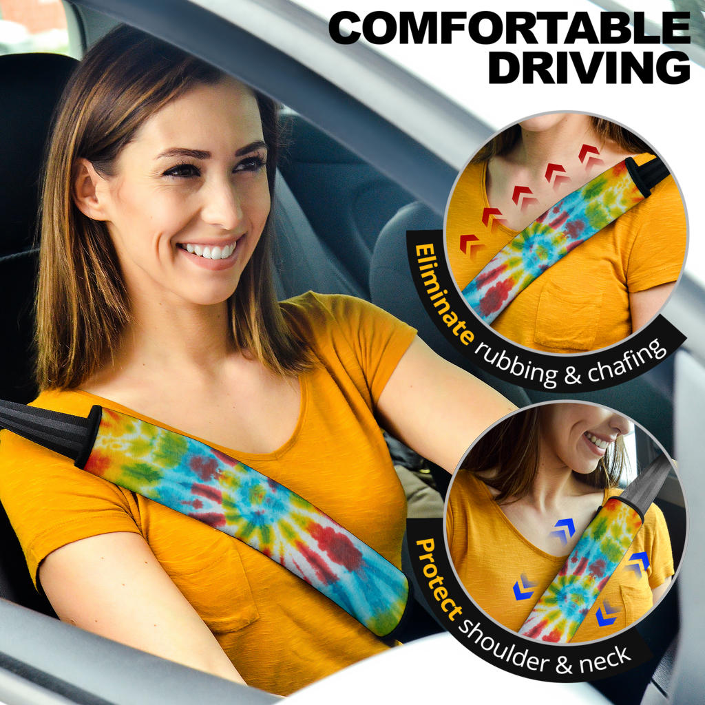 Tie Dye Bandana Swirl Seat Belt Cover