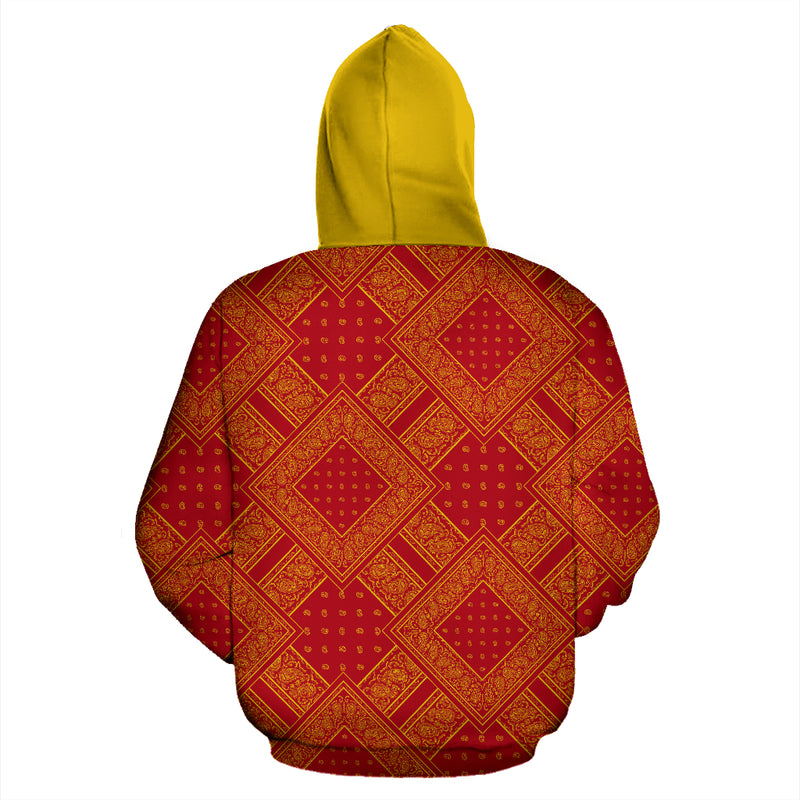 Red and Gold Bandanas DB Pullover Hoodie