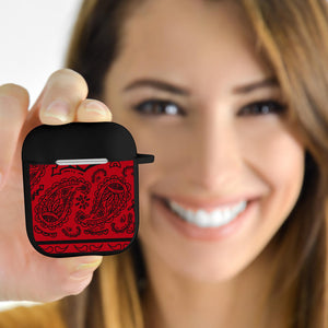 Red and Black Bandana AirPods Case Covers