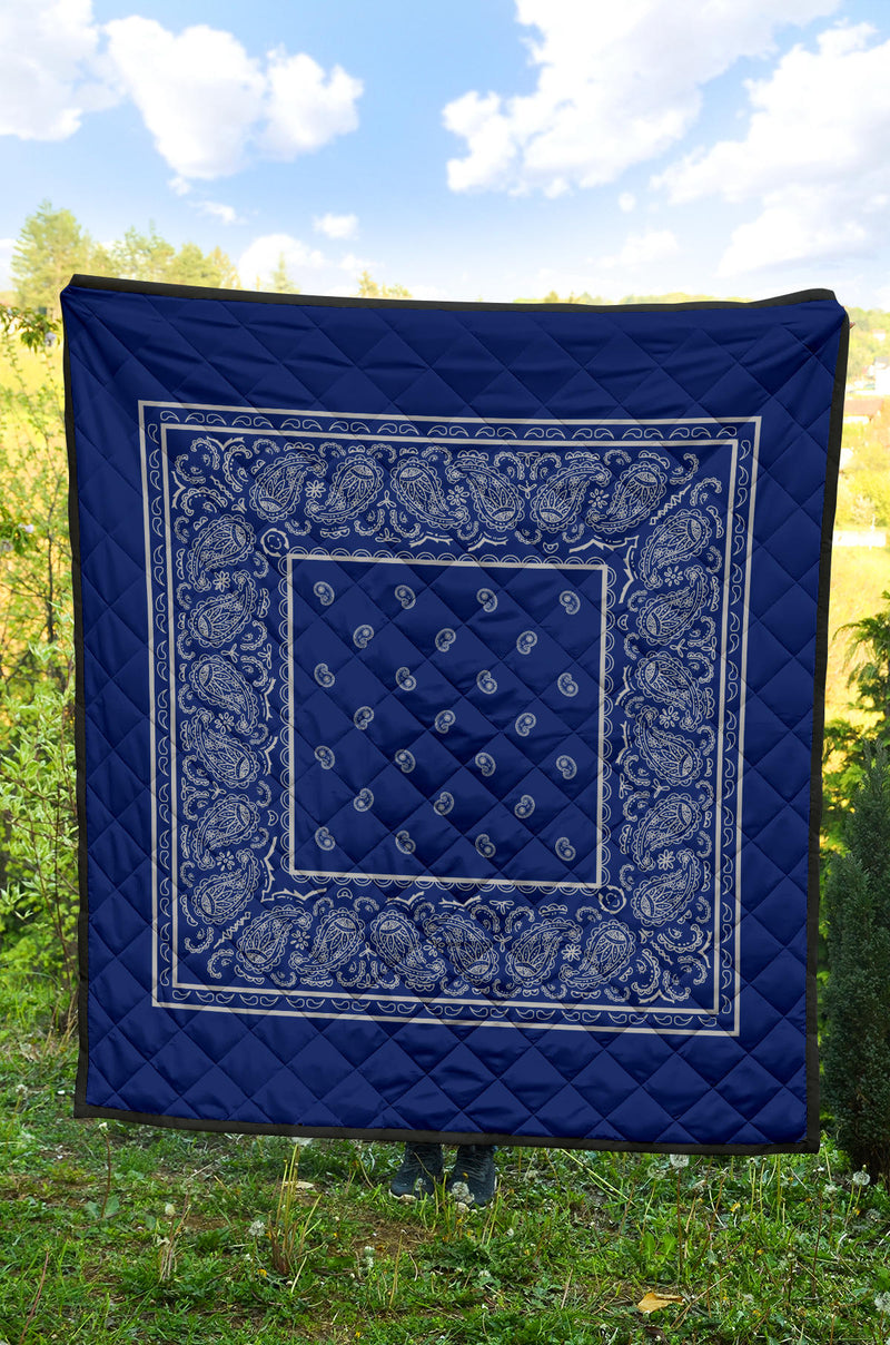 Quilt - Blue and Gray Bandana Quilt