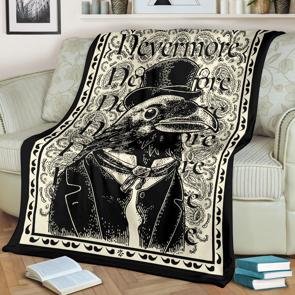 The Dapper Raven Fleece Throw