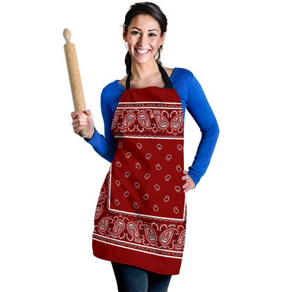Maroon Big Bandana Apron