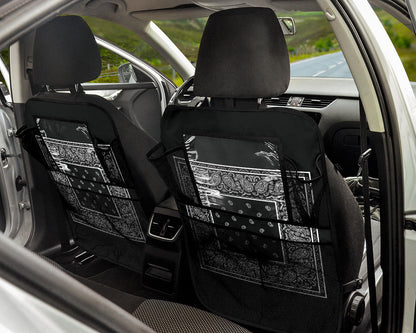 Black Bandana Car Seat Organizers