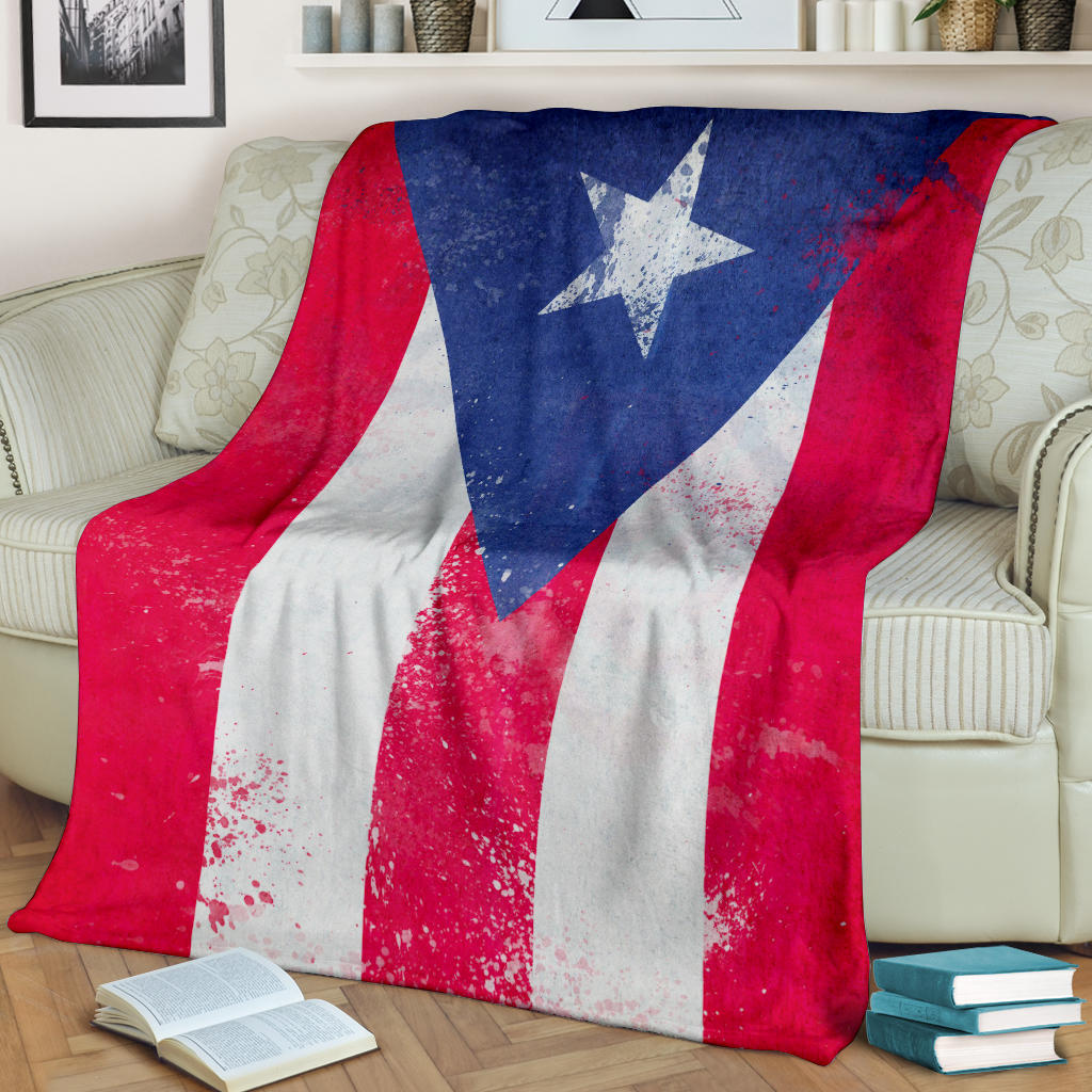 Puerto Rico Flag Throw Blanket