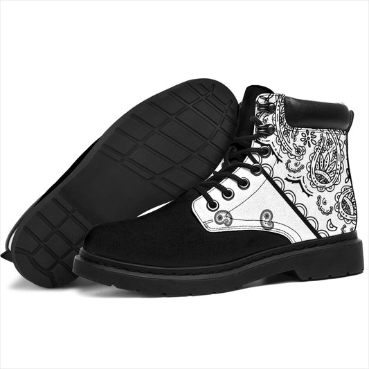 White Bandana Blackout All Season Boots