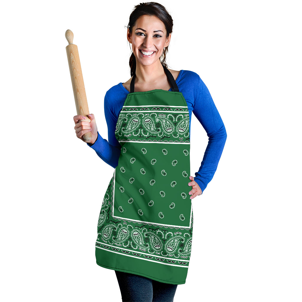 Classic Green Big Bandana Apron