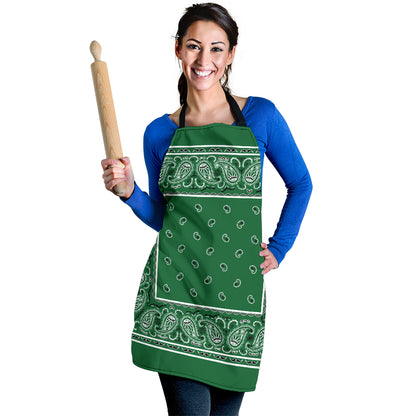 Classic Green Big Bandana Apron