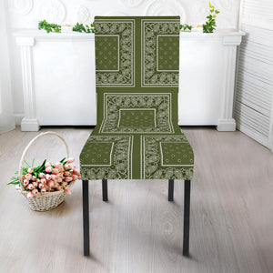 Army Green Bandana Dining Chair Furniture Cover