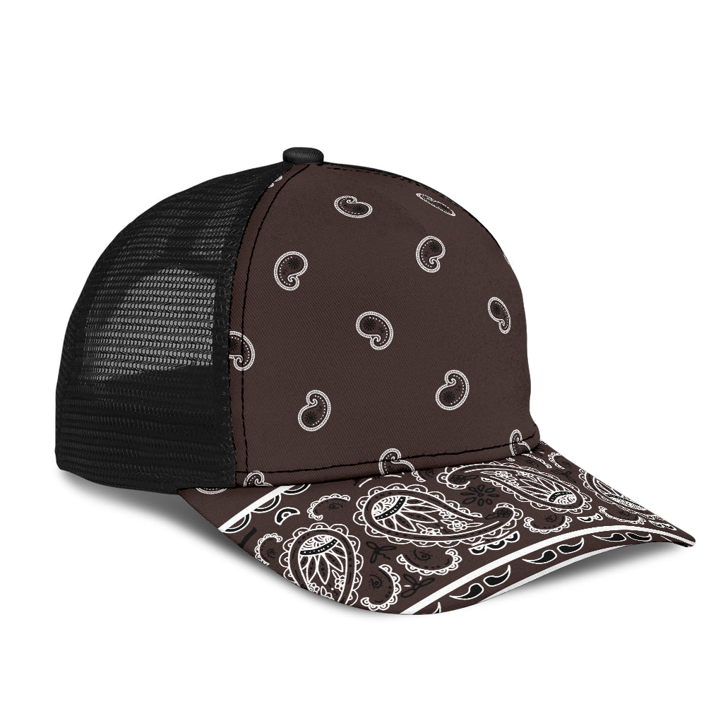 Coffee Brown Bandana Overload Mesh Back Cap