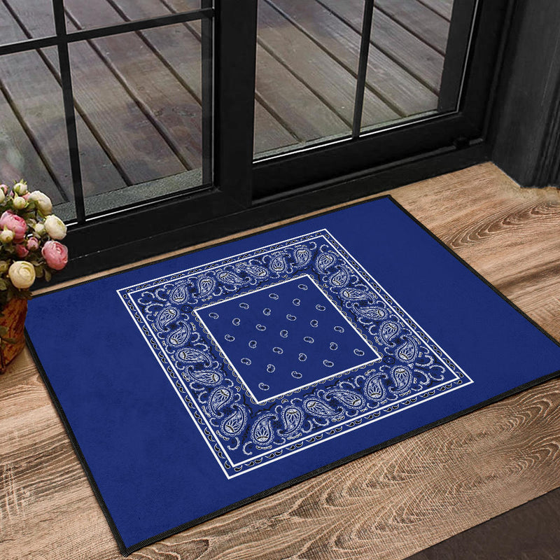 Royal Blue Bandana Door Mats