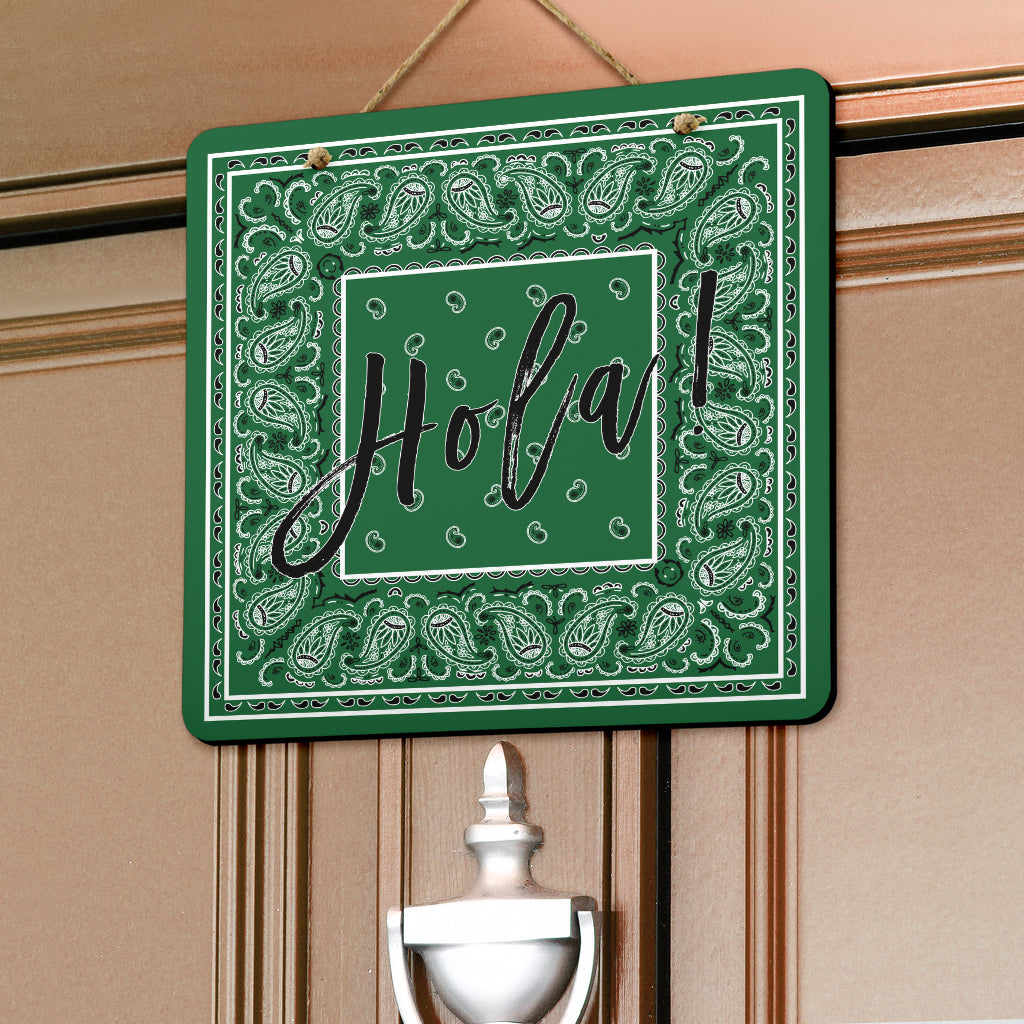 Classic Green Bandana Door Signs