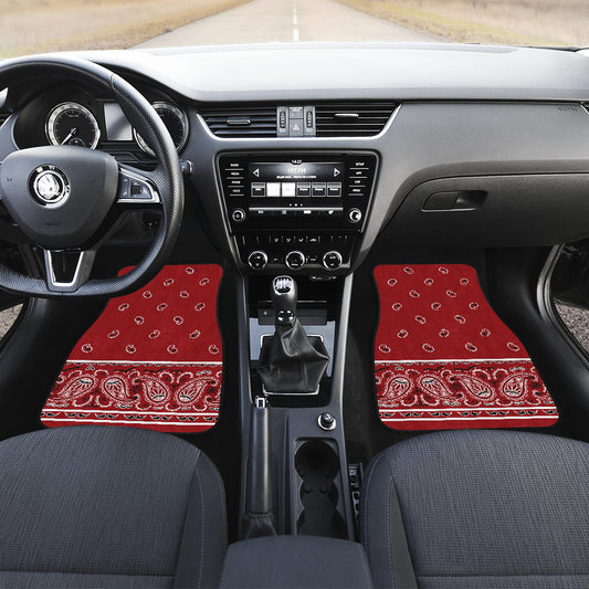 red bandana car mats