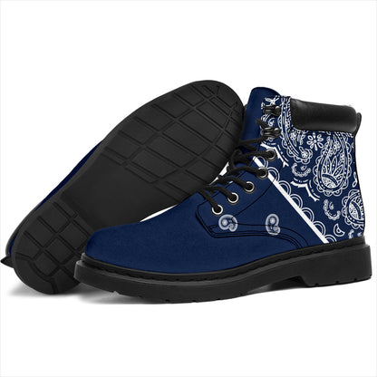 Navy Blue Bandana All Season Boots
