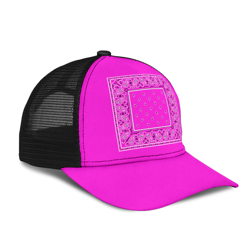 Abruptly Pink Bandana Simple Mesh Back Cap