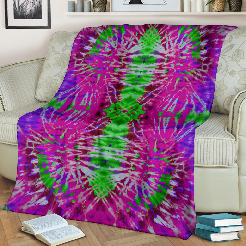 Purple Daze Tie Dye Fleece Throw
