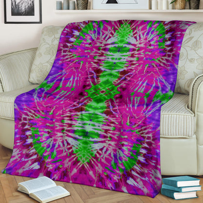 Purple Daze Tie Dye Fleece Throw