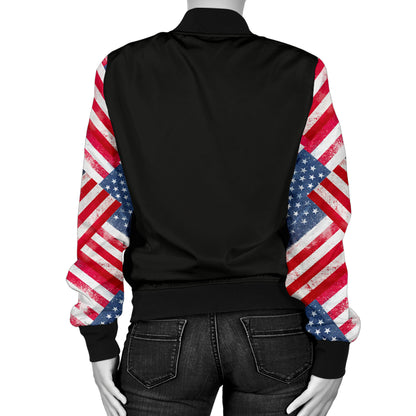 Women's American Flag Bomber Jacket