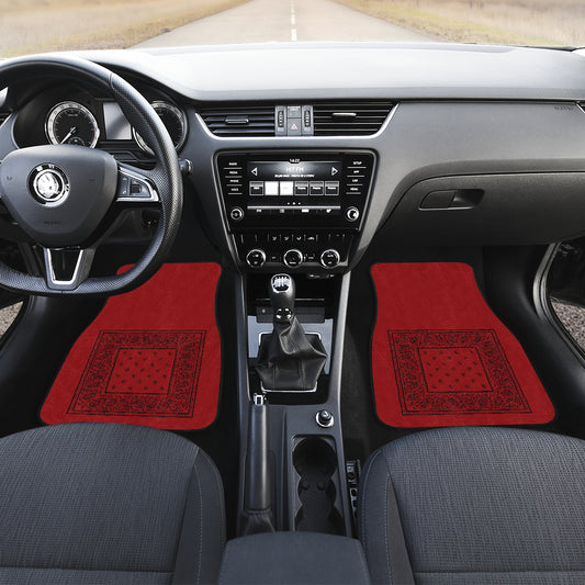 Quad Red with Black Bandana Car Mats - Minimal