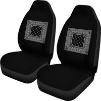 Black and white car seat cover
