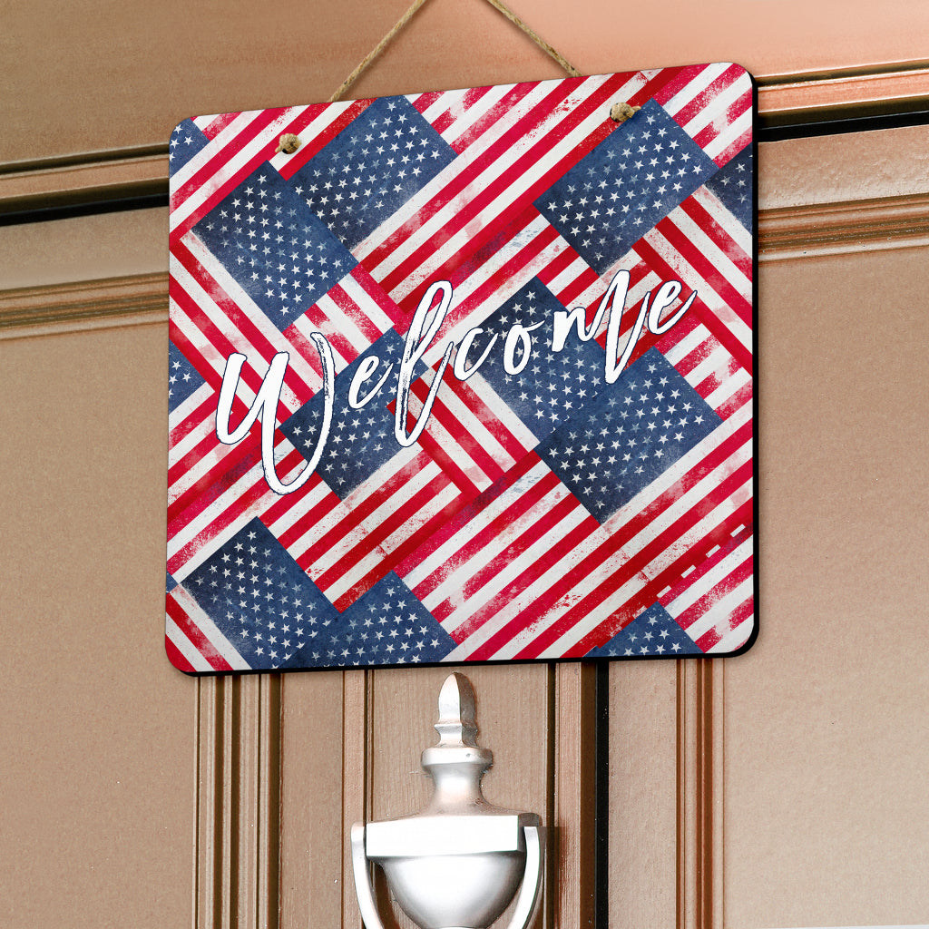 American Flag Door Signs