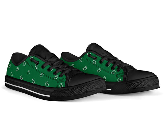 Canvas Low Top Sneakers - Classic Green Paisley