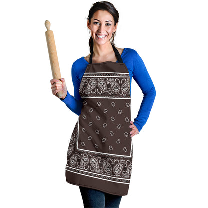 Coffee Brown Big Bandana Apron