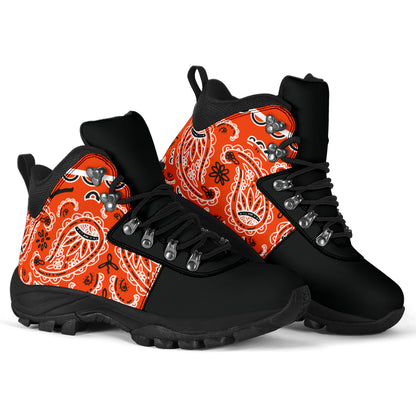Perfect Orange Bandana Alpine Boots