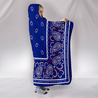 Blue Bandana Hooded Blanket side