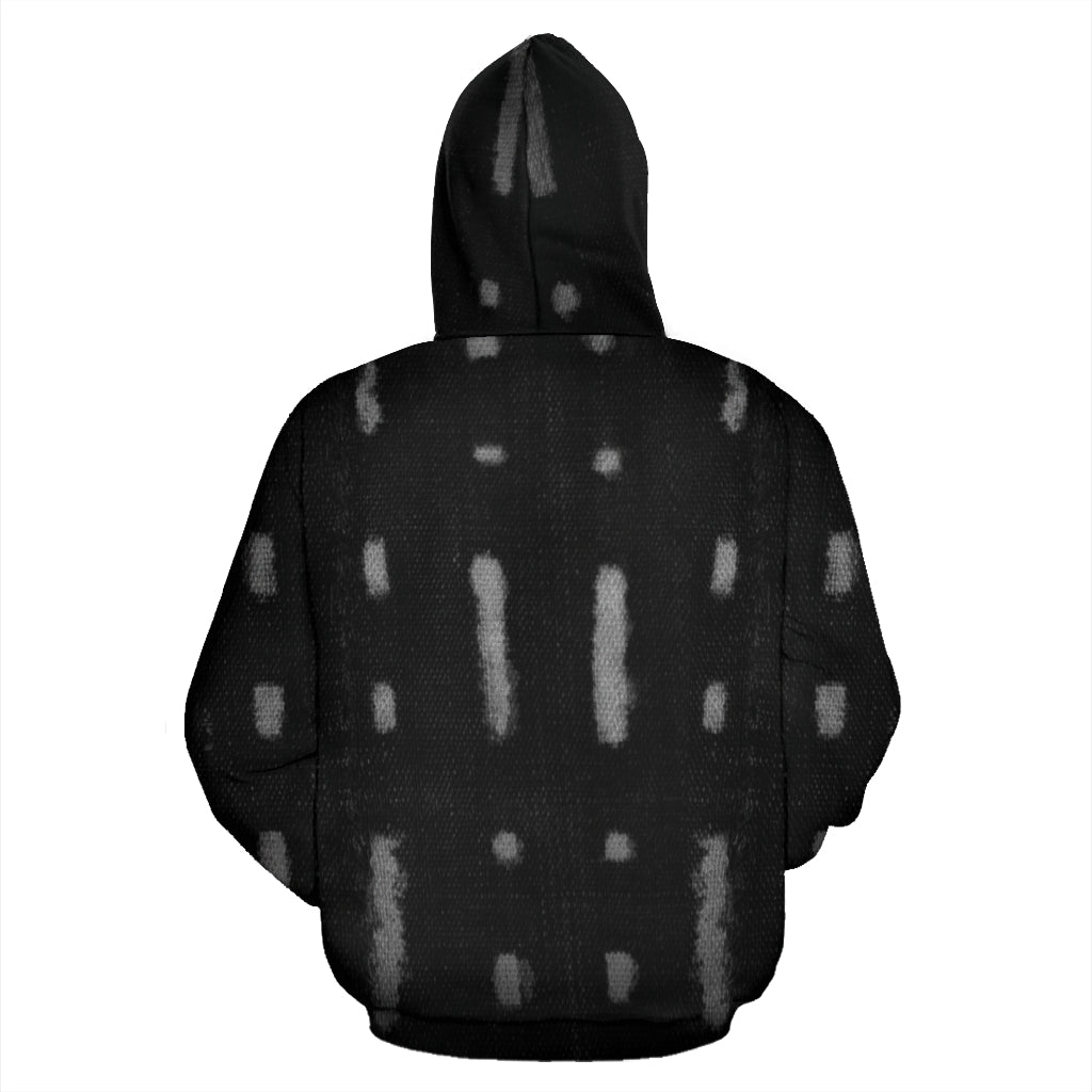 Mud Cloth Pattern Pullover Hoodie