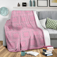 Pink Bandana Fleece Throw Blanket