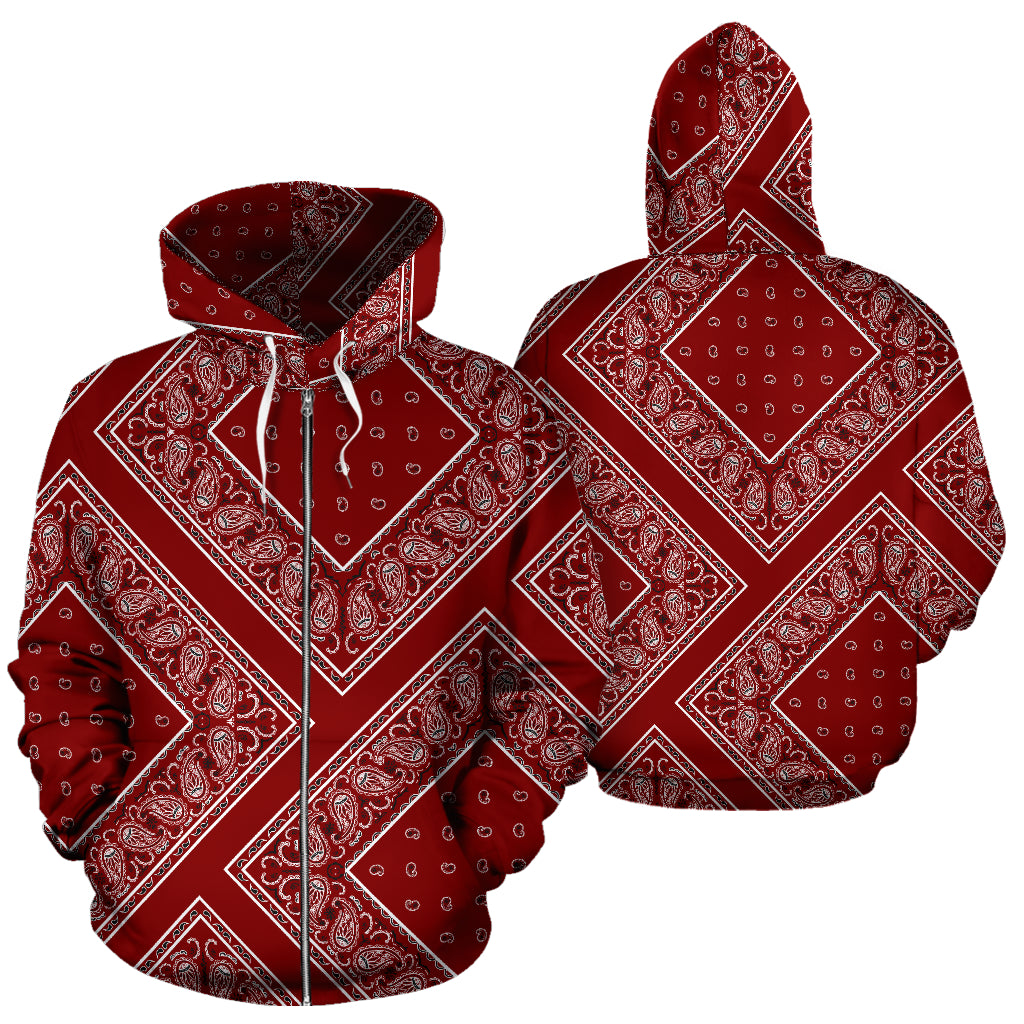 zip up red hoodies